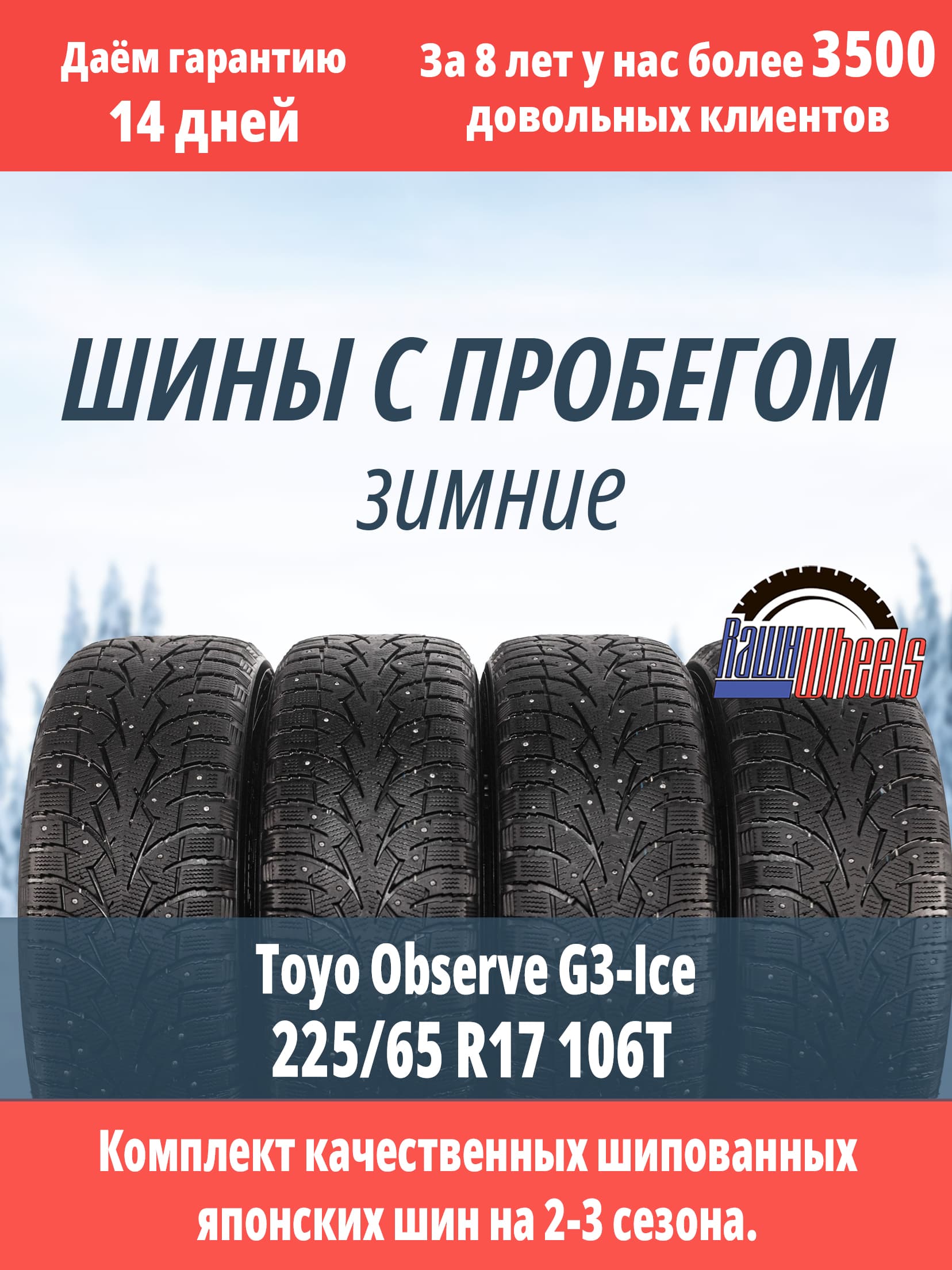 Toyo Observe G3-Ice 225/65 R17 106T XL