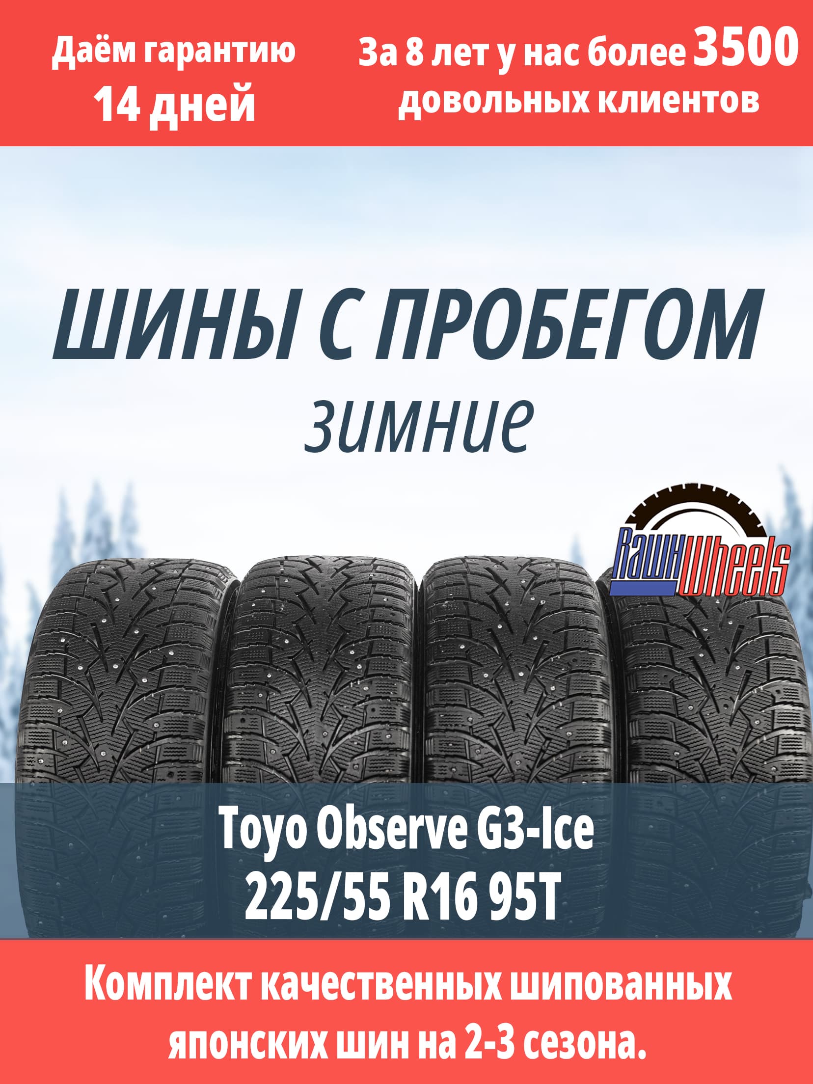 Toyo Observe G3-Ice 225/55 R16 95T