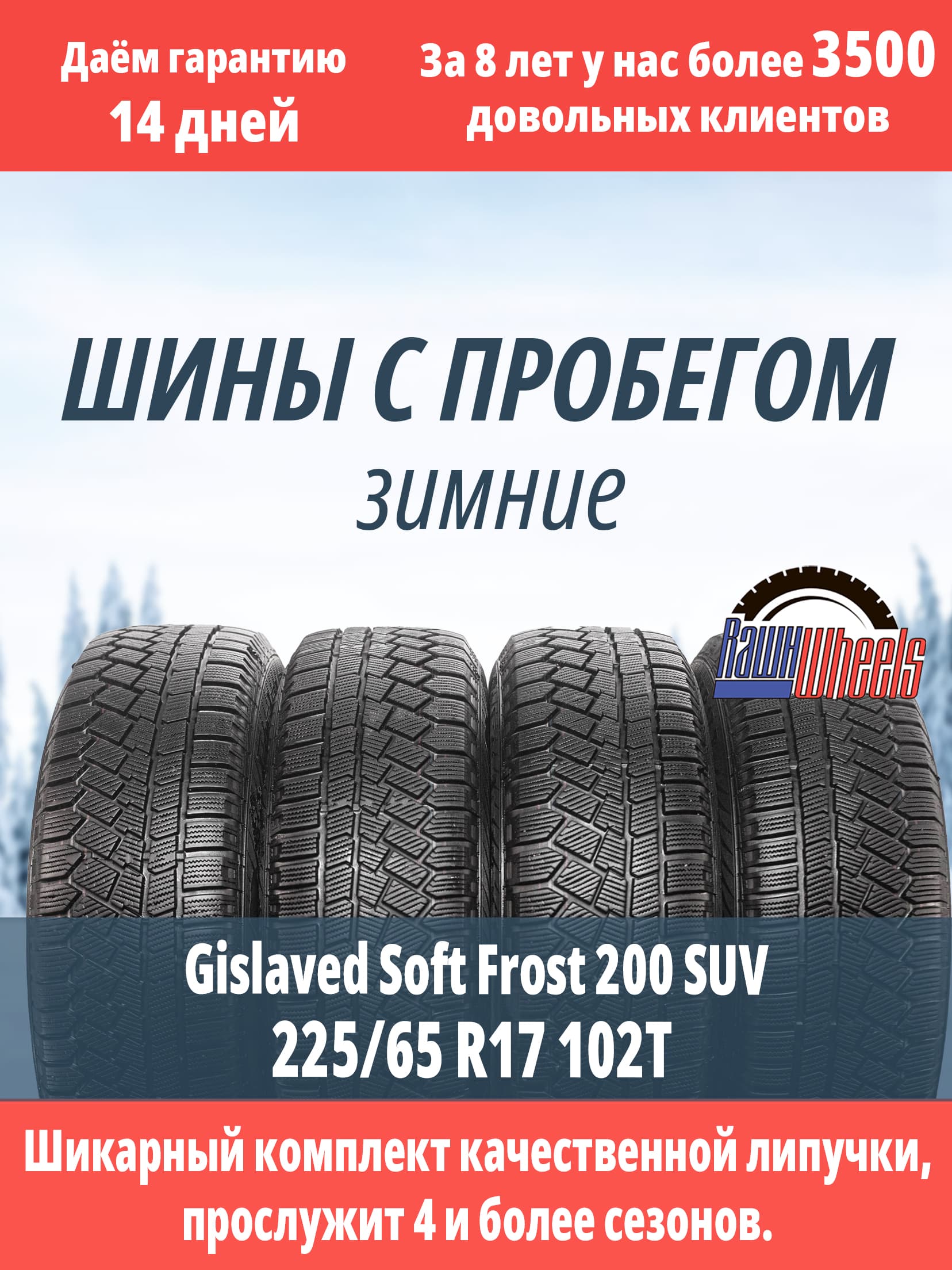 Gislaved Soft Frost 200 SUV 225/65 R17 102T